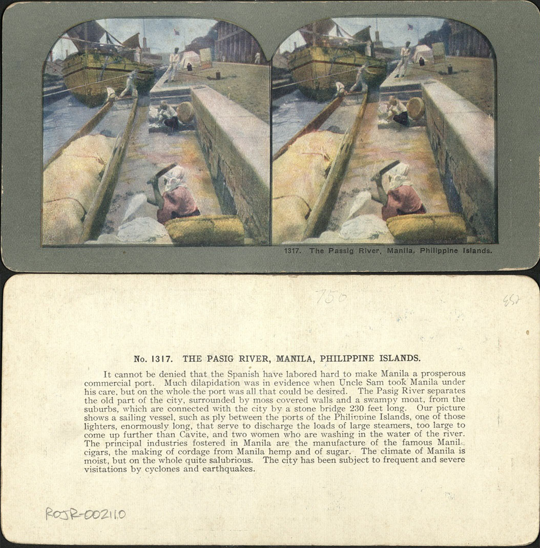 The Passig [Pasig] River, Manila, Philippine Islands.